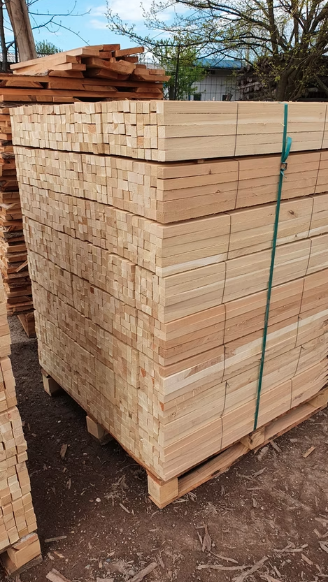 Pointed acacia stakes for fencing and vineyards